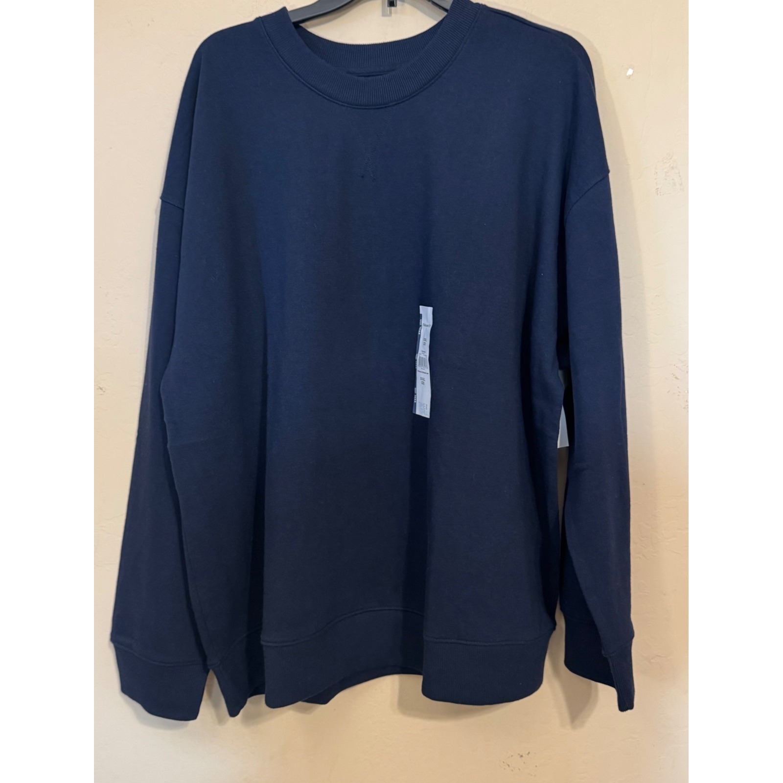 Time And Tru Sweatshirt Women Xxxl Navy Blue Crewneck Relaxed Fit Pullover New
